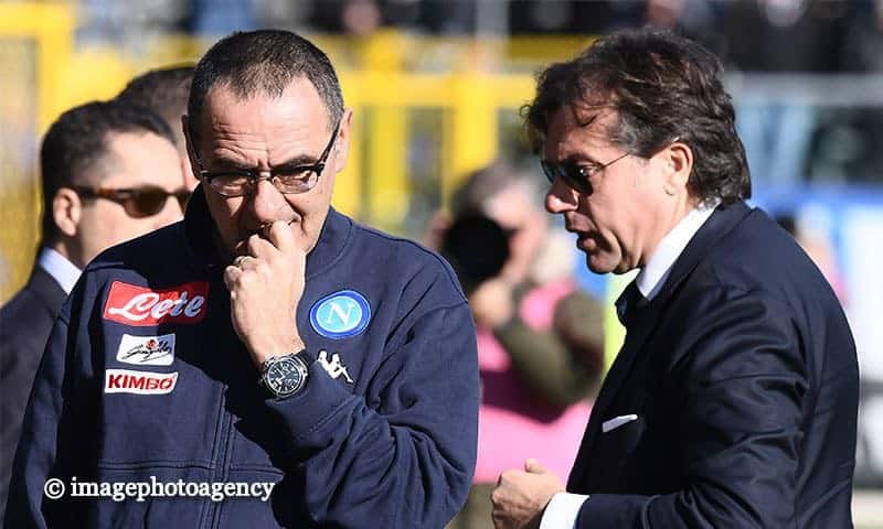 Napoli-Roma, Sarri: "Fatto una buona partita. Pensiero al gol di Dybala? Non si pu&ograve; dire"