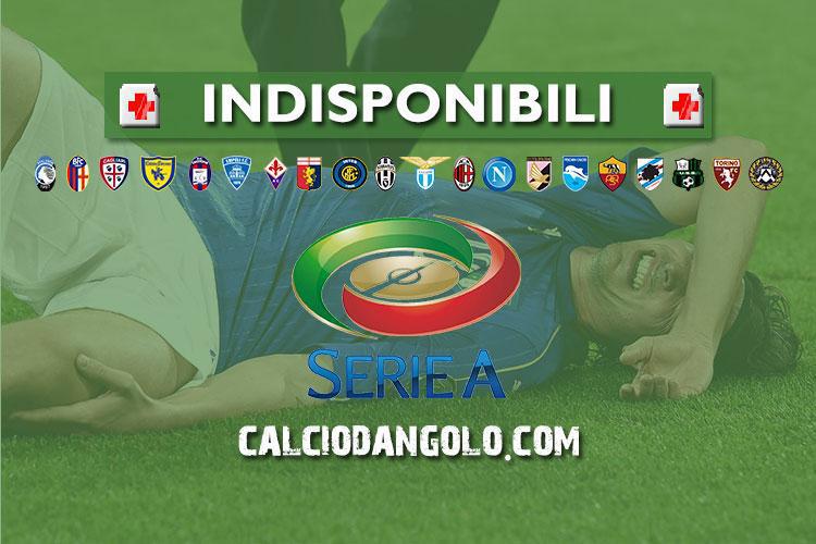 Indisponibili Serie A: tutti gli infortunati e gli squalificati