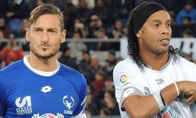 Ronaldinho, parole di elogio per Totti: &ldquo;E&rsquo; uno dei pi&ugrave; grandi della storia&rdquo;