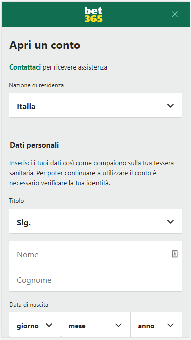 Bet365 registrazione: come fare