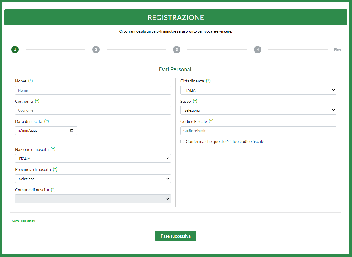 betaland registrazione