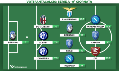 Voti Fantacalcio, la Top 11 della 9&ordf; giornata di Serie A: bentornato Dia, arcobaleno De Silvestri