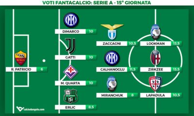 Voti fantacalcio, la Top11 della 15&ordf; giornata di Serie A: Calhanoglu gol e assist, Zirkzee mattatore
