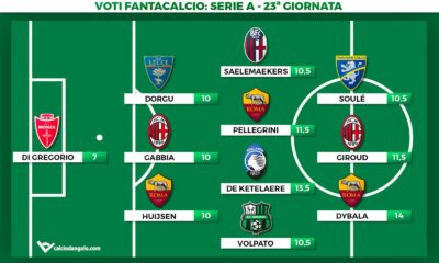 Voti fantacalcio, la Top11 della 23&deg; giornata di Serie A: doppio Dybala, De Ketelaere da urlo