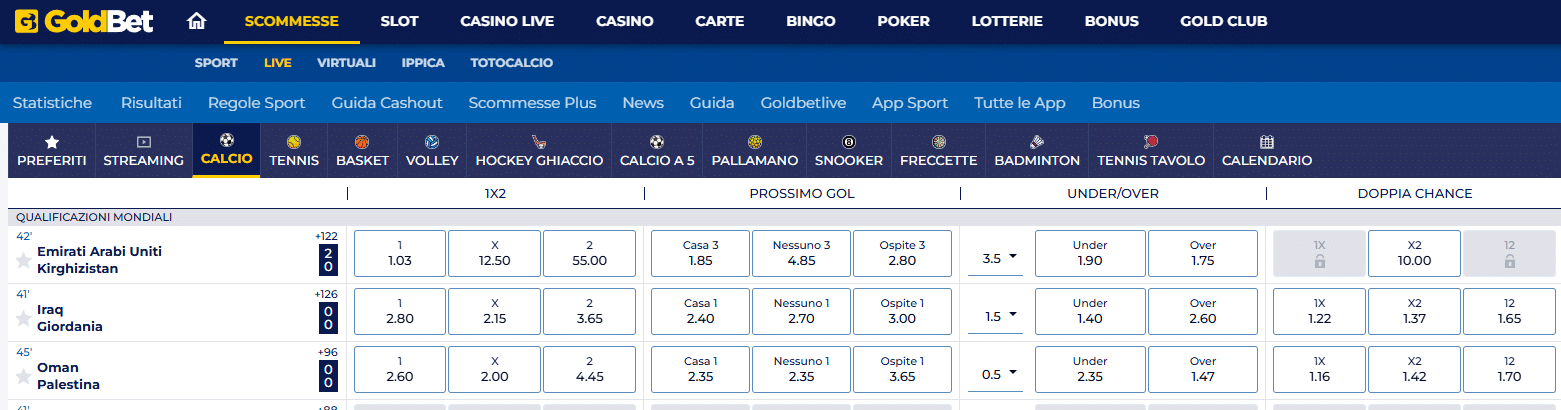 goldbet live