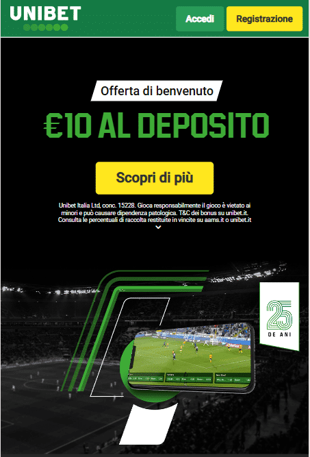 unibet bonus benvenuto